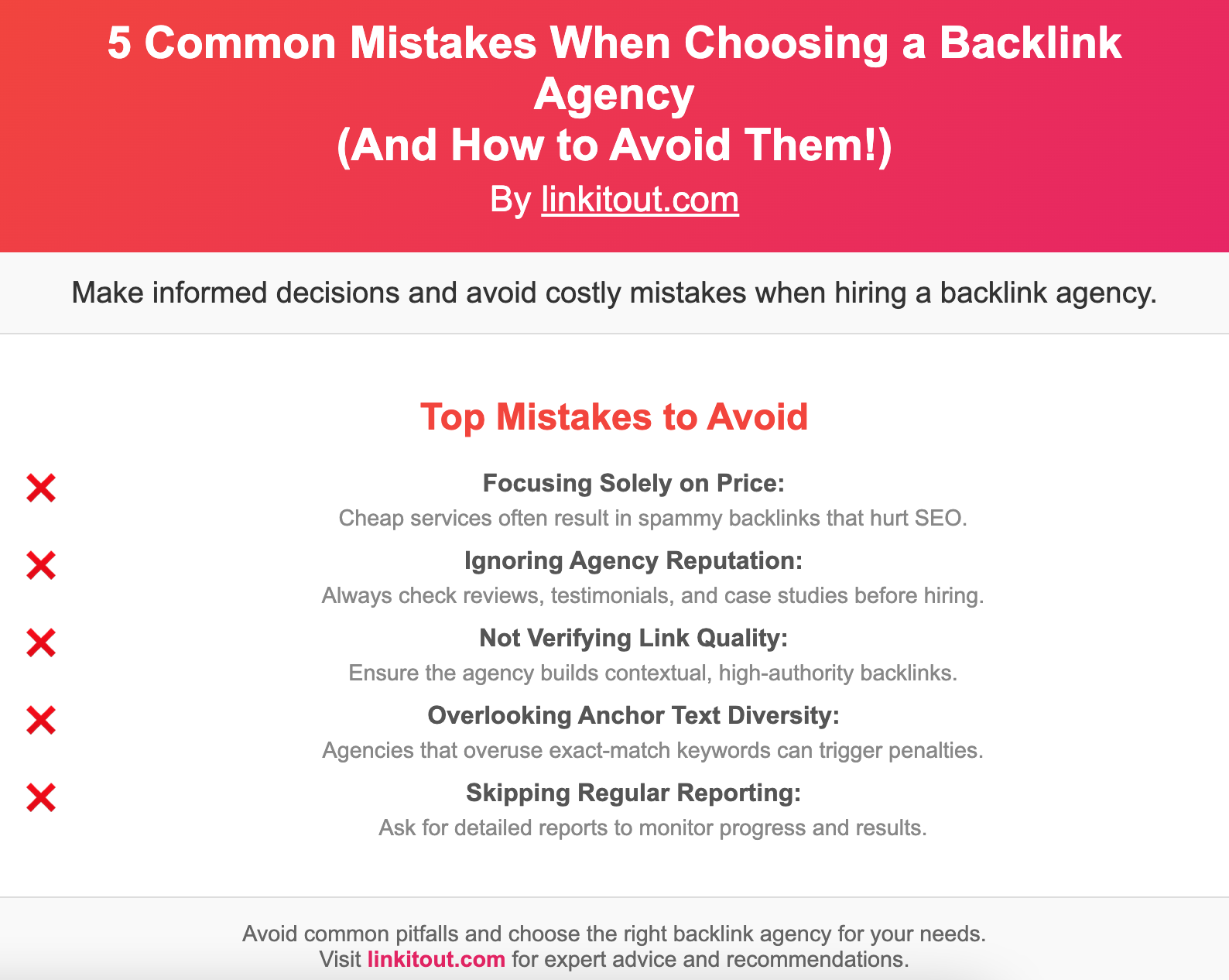 5 Common Mistakes When Choosing a Backlink Agency (And How to Avoid Them)