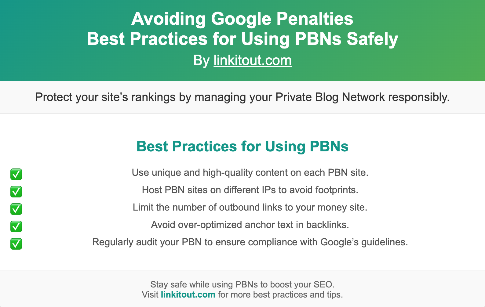 Avoiding Google Penalties: Best Practices for Using PBNs Safely