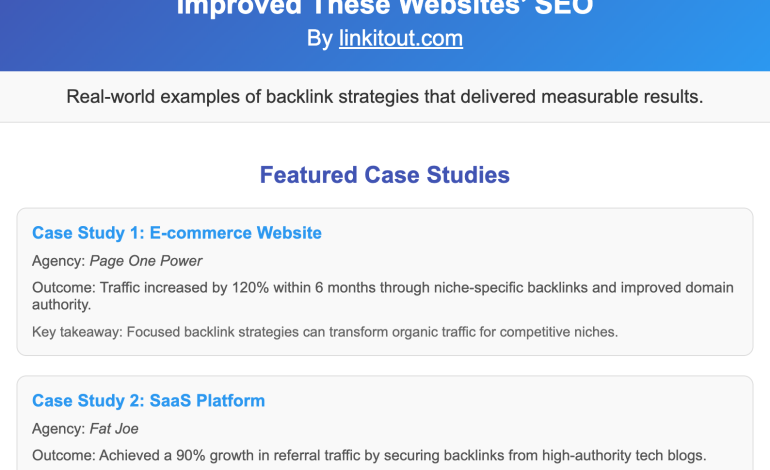 Case Studies: How Top Backlink Agencies Improved These Websites’ SEO