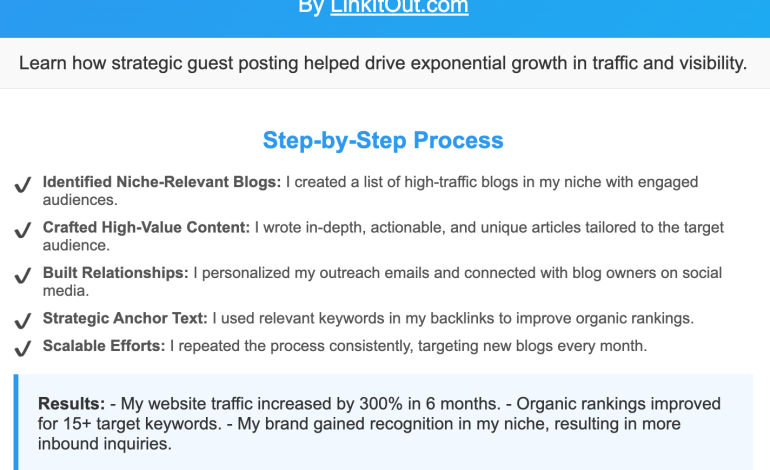 Guest Posting Case Study: How I Increased My Site’s Traffic by 300%