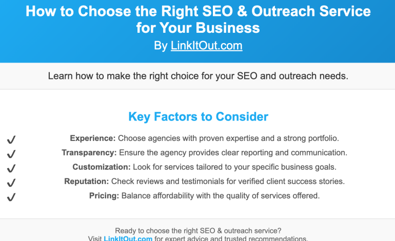 How to Choose the Right SEO & Outreach Service for Your Business