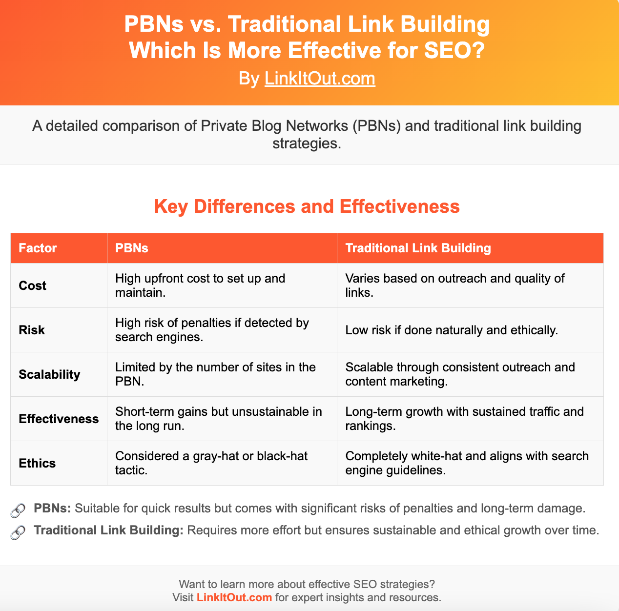 PBNs vs. Traditional Link Building: Which Is More Effective for SEO?