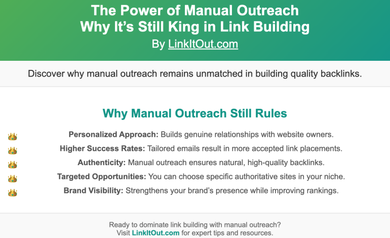 The Power of Manual Outreach: Why It’s Still King in Link Building