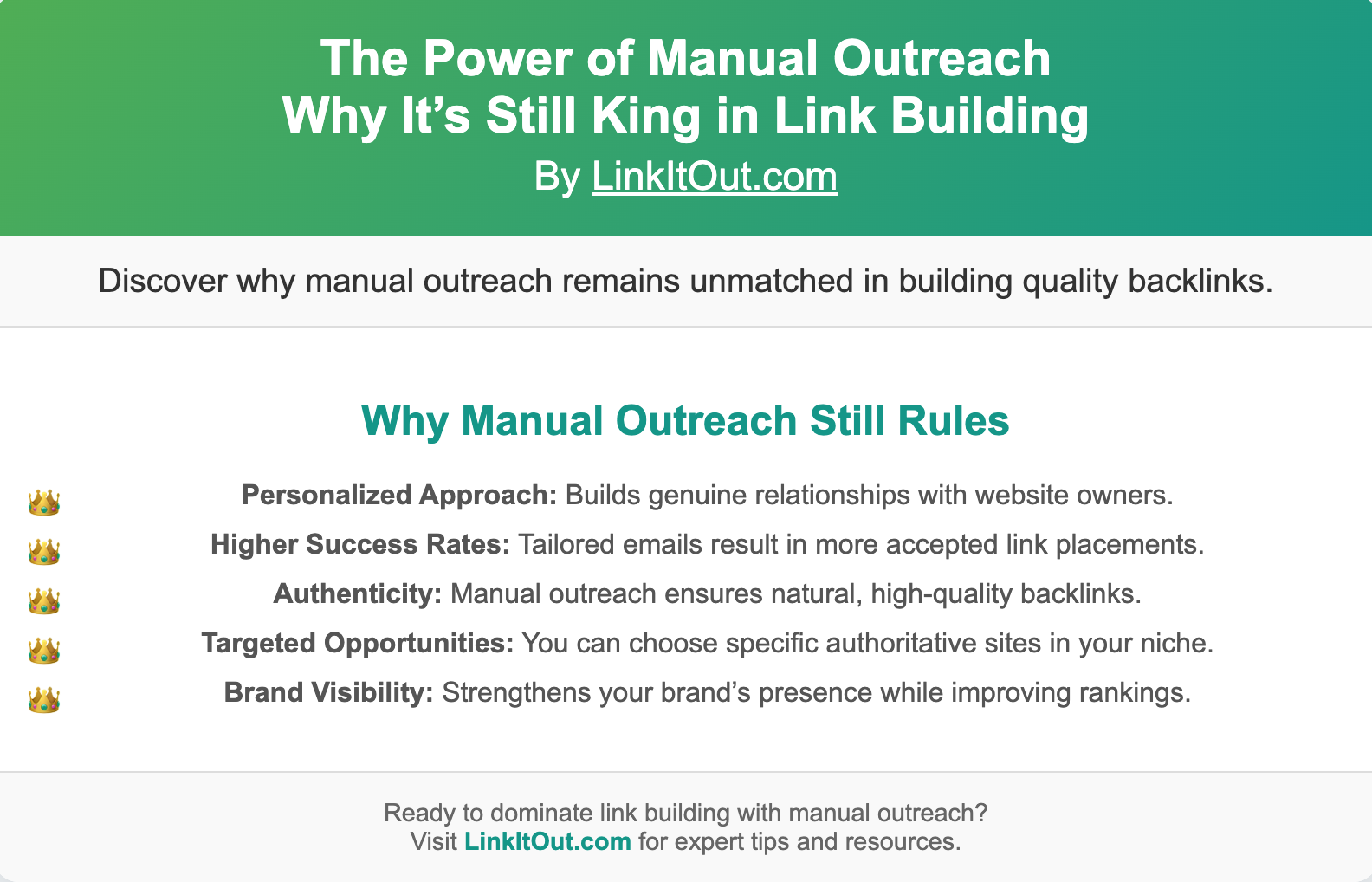 The Power of Manual Outreach: Why It’s Still King in Link Building