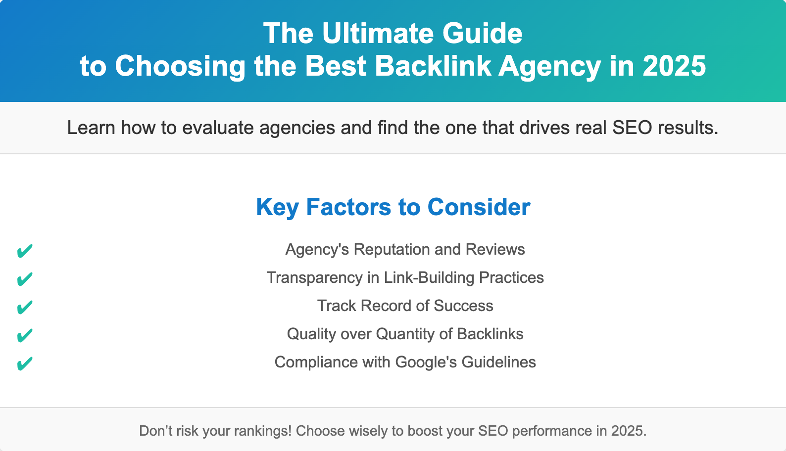 The Ultimate Guide to Choosing the Best Backlink Agency in 2025